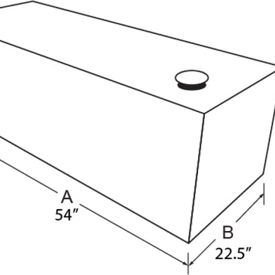 Tradesman Aluminum Rectangular Liquid Storage Tank (98 Gallon Capacity) - Brite