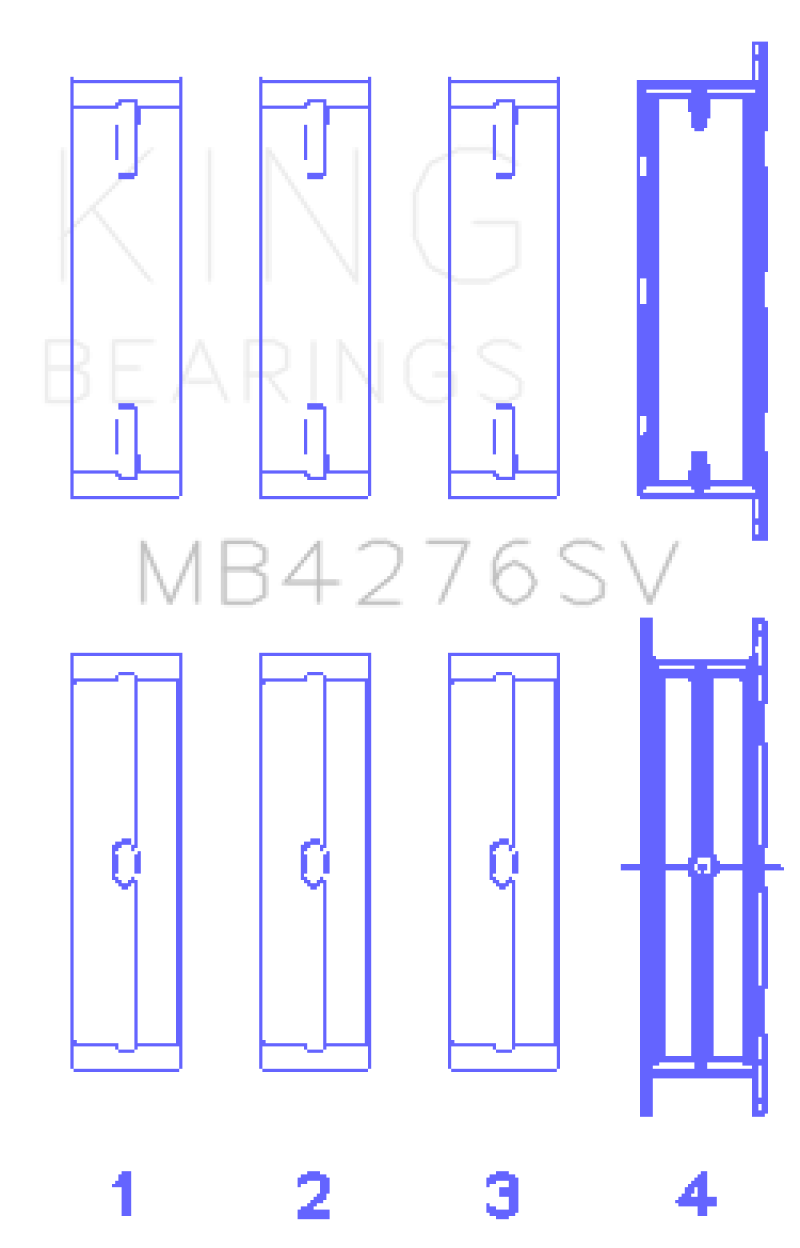 King Engine Bearings Land Rover 2.7L TDV6 Sputter Replacement Crankshaft Main Bearings