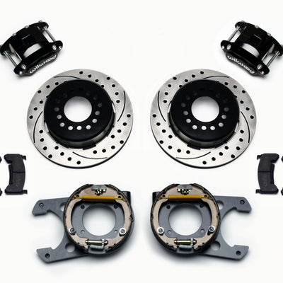 Wilwood D154 P/S Park Brake Kit Drilled Chevy C-10 2.42 Offset 5-lug
