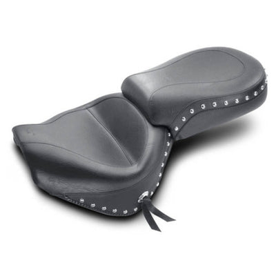 Mustang 99-15 Yamaha Road Star 1600, 1700 Wide Touring 2PC Seat w/Studs - Black