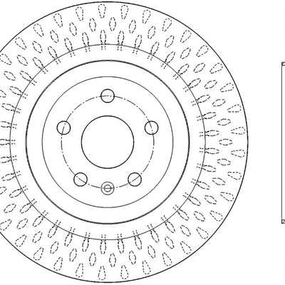 StopTech 09-16 Cadillac CTS SportStop Cryo Slotted & Drilled Rear Left Rotor