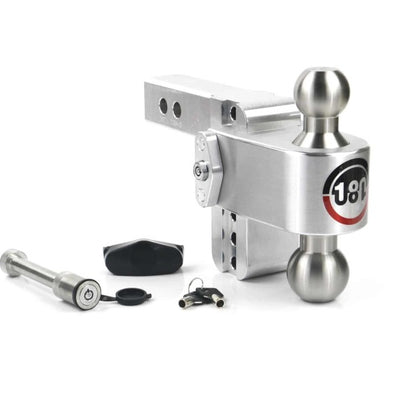 Weigh Safe 180 Hitch 4in Drop Hitch & 2in Shank (10K/12.5K GTWR) w/WS05 - Aluminum