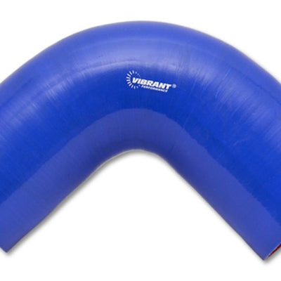 Vibrant 4 Ply Reinforced Silicone Elbow Connector - 2.5in I.D. - 90 deg. Elbow (BLUE)