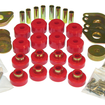 Prothane 07-11 Jeep Wrangler JK 2DR Body Mount Kit - Red