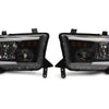 Raxiom 07-13 Toyota Tundra Axial Series Headlights w/ LED Bar- Blk Housing (Clear Lens)