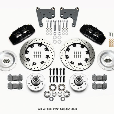 Wilwood Dynapro 6 Front Hub Kit 12.19in Drilled 65-72 CDP C Body -Drum