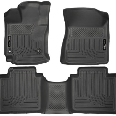 Husky Liners 15 Toyota Venza WeatherBeater Front & Second Row Tan Floor Liners Black