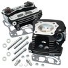 S&S Cycle 99-05 BT Super Stock 89cc Cylinder Head Kit - Black Wrinkle