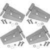 Kentrol 07-18 Jeep Wrangler JK Door Hinge Set 4 Pieces 2 Door Bare Grey