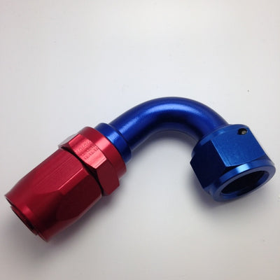 Fragola -10AN Nut x -12AN Hose Reducing Hose End - Blue/Red 120 Degree