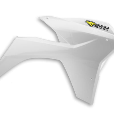 Cycra 11-13 KTM 125-500 SX/XC/SX-F/XC-F/XC-W/XCF-W/EXC-F Powerflow Radiator Shrouds - White