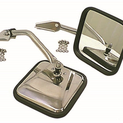 Rugged Ridge 55-86 Jeep CJ Chrome CJ-Style Side Mirror Kit