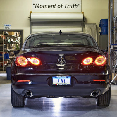 AWE Tuning VW CC Touring Edition Exhaust Dual Outlet - Chrome Silver Tips