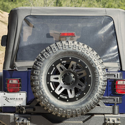 Rampage 04-06 Jeep Wrangler(TJ) Unlimited OEM Replacement Soft Upper Doors - Black Denim