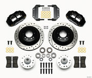 Wilwood Narrow Superlite 6R Front Hub & 1PC Rtr Kit 12.88in Drilled Magnum Force Drop Spindle