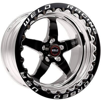 Weld S71 17x9.5 / 5x120mm BP / 6.7in. BS Black Wheel (High Pad) - Black Single Beadlock MT
