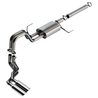 Borla 21-22 Ford F-150 Powerboost 3.5L V6 2WD & 4WD 4DR 3in, 2.25in S-TYPE Catback w/ Chrome Tips
