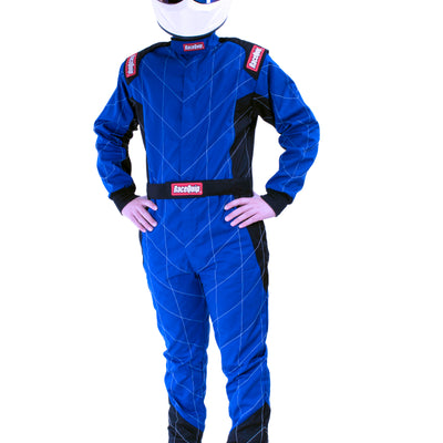 RaceQuip Blue Chevron-1 Suit - SFI-1 Mtall