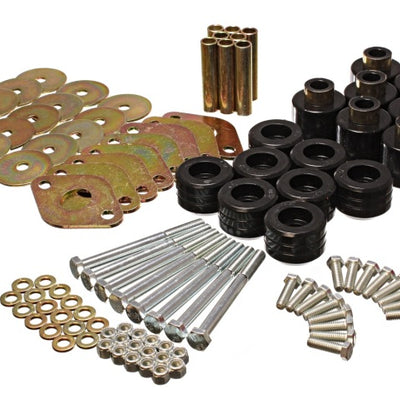 Energy Suspension Body Mount Set 1in Lift W/Hardware  - Black