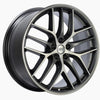 BBS CC-R 20x9.5 5x120 ET40 Satin Graphite Diamond Cut Polished Rim Protector Wheel -82mm PFS Req.