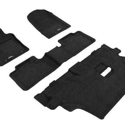 3D MAXpider 2012-2021 Dodge Durango 7-Seat Elegant 1st 2nd & 3rd Row Floormats - Black