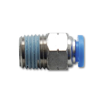 Vibrant Male Straight Pneumatic Vacuum Fitting (1/4in NPT Thread) - for 1/4in (6mm) OD tubing