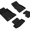 3D Maxpider 15-22 Ford Mustang Elegant 1st 2nd Row (2 Eyelets) - Floor Mat Set (Black)