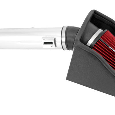 Spectre 11-14 Ford F150 V8-5.0L F/I Air Intake Kit - Polished w/Red Filter