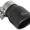 aFe MACH Force-XP 409 SS Single Wall Universal Clamp On Exhaust Tip - Black