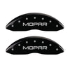 MGP 4 Caliper Covers Engraved Front & Rear MOPAR Black finish silver ch