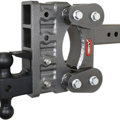 Gen-Y The Boss Torsion-Flex 3in Shank 6in Drop 21K Hitch w/GH-061 Dual-Ball/GH-062 Pintle Lock