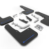 Rally Armor 20-24 Hyundai Venue Black Mud Flap Blue Logo