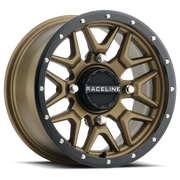 Raceline A94BZ Krank 14x7in / 4x156 BP / 38mm Offset / 132.5mm Bore - Bronze & Black Lip Wheel
