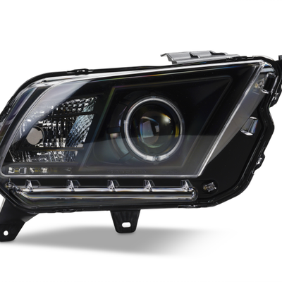 Raxiom 10-12 Ford Mustang w/ Headlights CCFL Halo Projector Headlights- Black Housing (Clear Lens)
