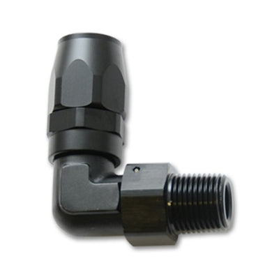 Vibrant Male NPT 90 Degree Hose End Fitting -6AN - 1/8 NPT