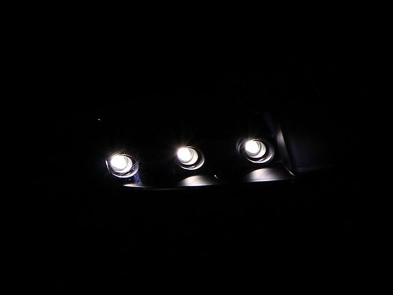 ANZO 2007-2014 Chevy Tahoe Crystal Headlight Chrome Amber(OE)