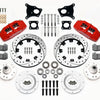 Wilwood Dynapro 6 Front Hub Kit 12.19in Drilled Red AMC 71-76 OE Disc w/o Bendix Brakes