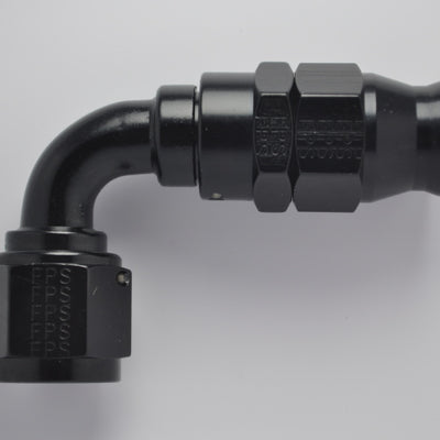 Fragola -8AN Real Street x 90 Degree Hose End Black For PTFE Hose