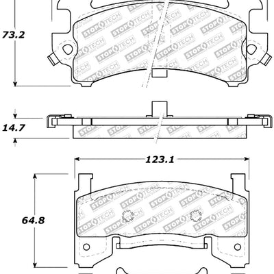 StopTech Sport Brake Pads w/Shims and Hardware - Front