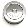 Edelbrock Air Cleaner Pro-Flo Series Round Steel Top Paper Element 6In Dia X 3 625In Chrome