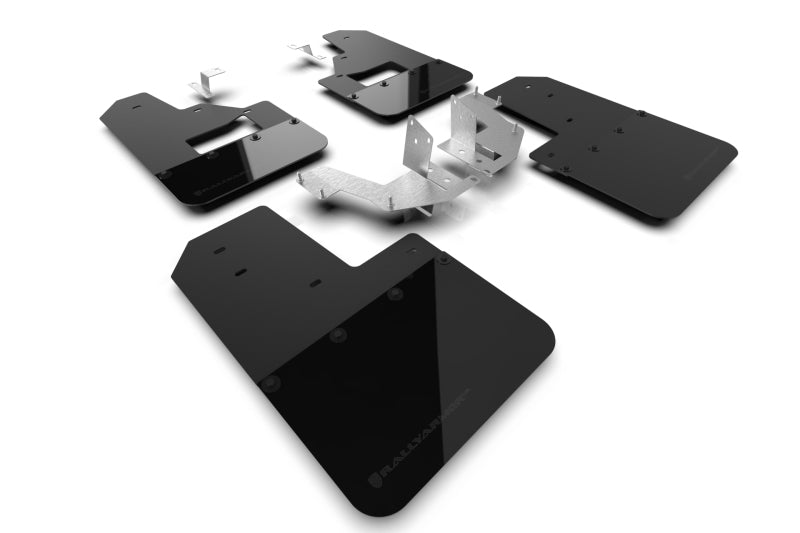 Rally Armor 21-25 Ford Bronco (Plstc Bmpr + RB - NO Rptr/Sprt) Blk Mud Flap w/Met. Blk Logo