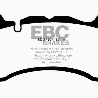 EBC 12-18 Mercedes-Benz G63 AMG (BM463) 5.5TT Extra Duty Front Brake Pads
