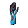 OMP KS-2 Art Gloves Black/Cyan - Size XS