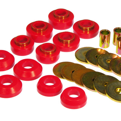 Prothane 67-69 Chevy Camaro/Firebird Conv Body Mount - Red