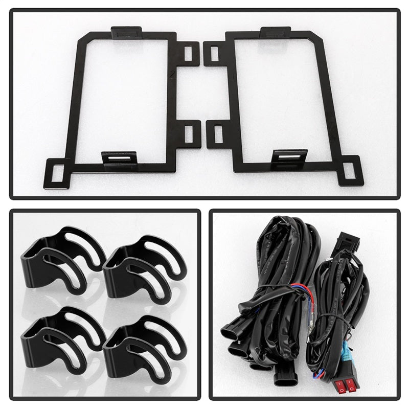 Spyder Dodge Ram 2013-2018 1500 Only Full LED Fog Lights W/Bracket and Universal Switch- Clear