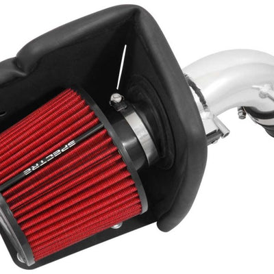 Spectre 08-16 Ford Fiesta 1.6L Air Intake Kit - Polished w/Red Filter