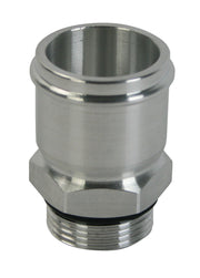 Moroso Electric Water Pump Hose Adapter -16An to 1-1/2in Hose - Raw Aluminum
