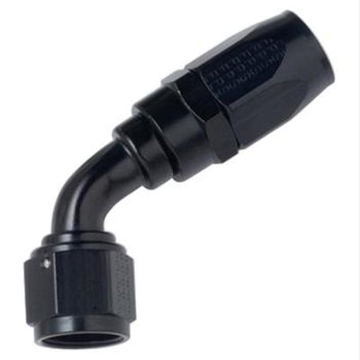 Fragola -6AN x 45 Degree P/S Hose End Aluminum - Black Only