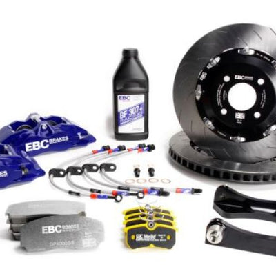 EBC Racing 12-17 Ford Fiesta ST (Mk7) Blue Apollo-4 Calipers 330mm Rotors Front Big Brake Kit