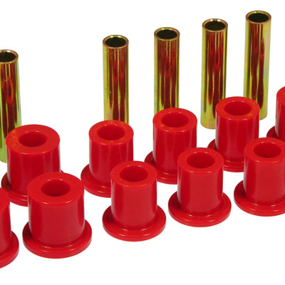 Prothane 73-77 Ford F250 4wd Front Spring & Shackle Bushings - Red